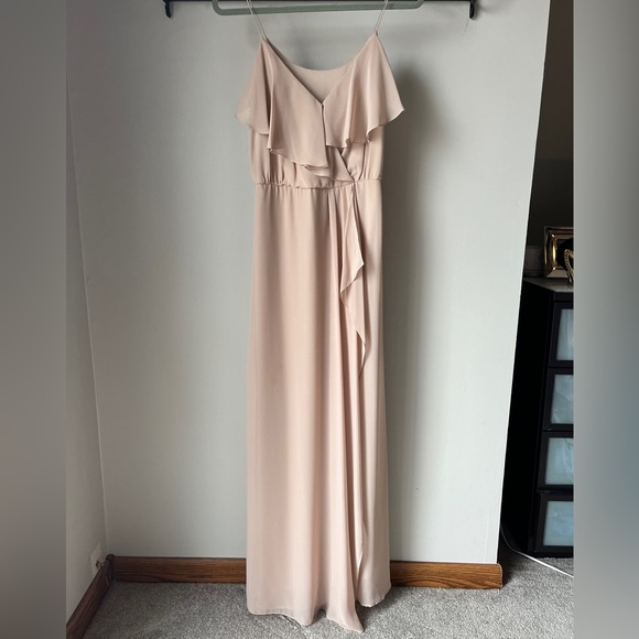 Nouvelle Amsale Bridesmaid Dress Drew | S | Latte | Worn Once Great Condition - Picture 3 of 11